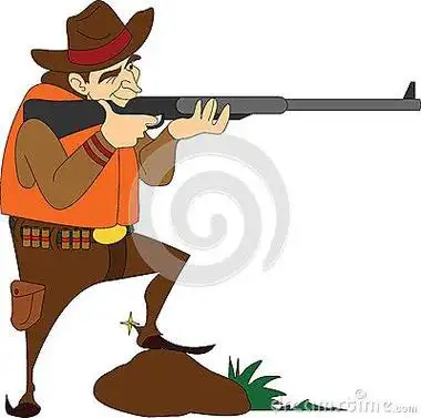 打猎猎人简笔画