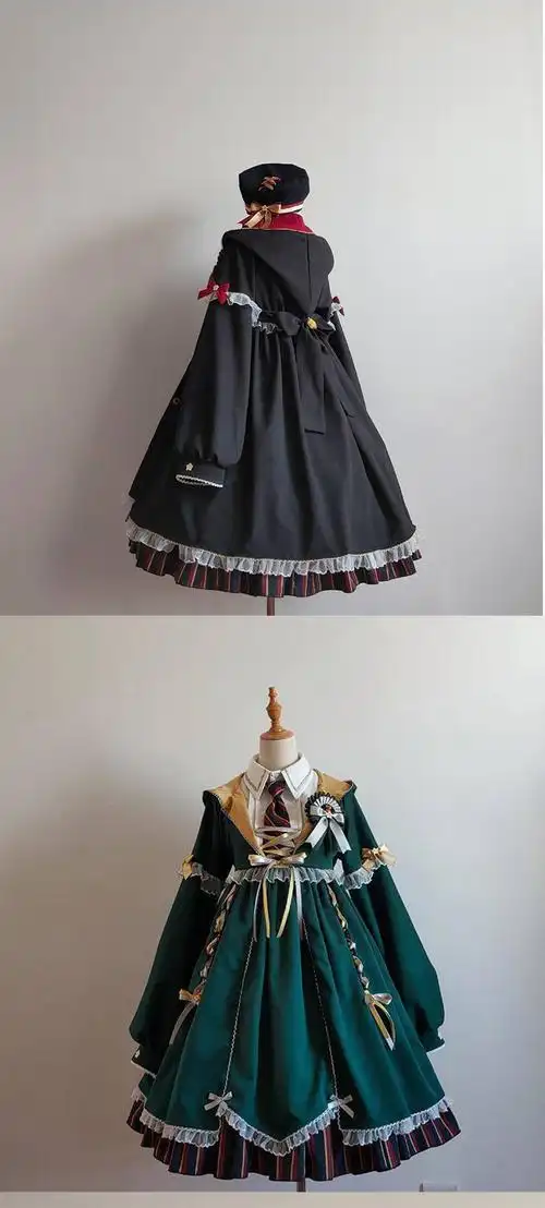 依伊纯lolita洛丽塔裙子魔法少女连衣裙套装op洋装长袖短裙款魔法少女