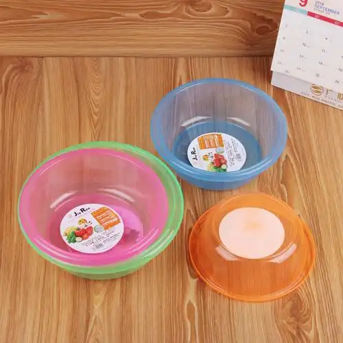 儿童婴儿盆子加厚洗脸盆大小号洗衣面塑料盆圆形迷你透明草莓