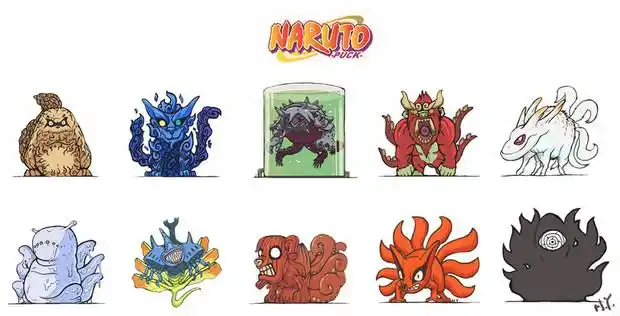 火影忍者中十只尾兽的图片