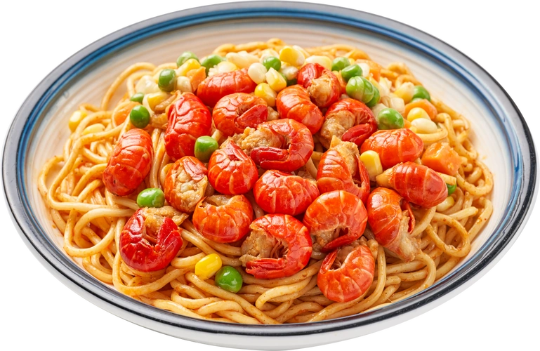 好吃到舔盘子的小龙虾拌面就在淳百味沙县小吃