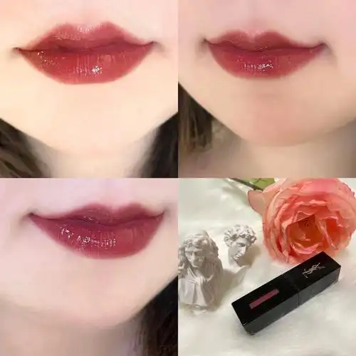 唇釉试色分享ysl黑管唇釉407