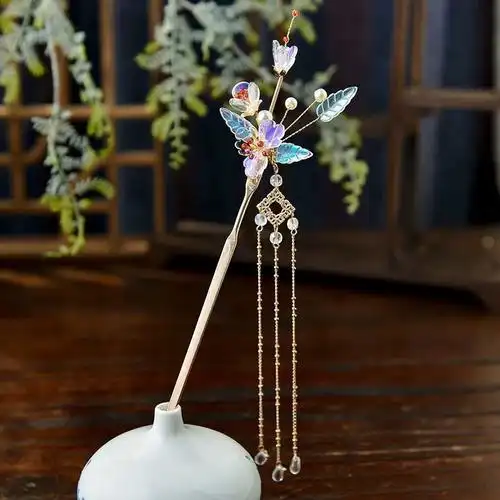 汉服配饰古风发饰发梳插梳发簪子女u型发钗珠花头花珍珠排簪头饰款式