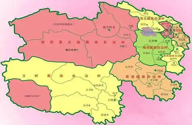 中国青海省各地方的人口