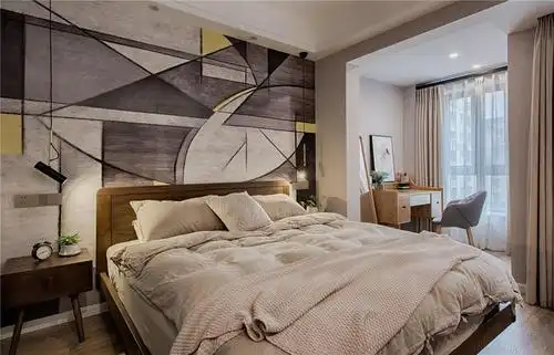 95㎡现代北欧卧室装修效果图