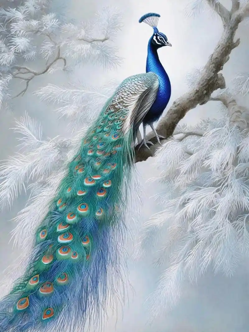 苏绣,祥瑞锦雀,吉祥如意,前程似锦  孔雀,这绚烂多彩的生灵,不仅以其