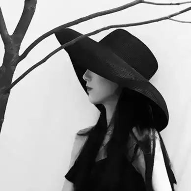 黑白高清女头像唯美灰色的心情