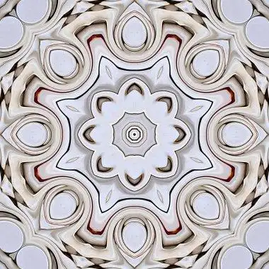 对称的无缝分形图案数码艺术作品的创意图形设计