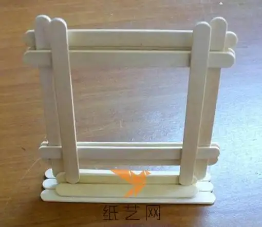 雪糕棍废物利用制作可爱相框教程