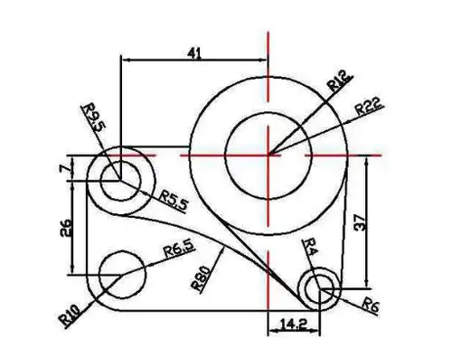 六张cad练习图带讲解(适合新手练习)