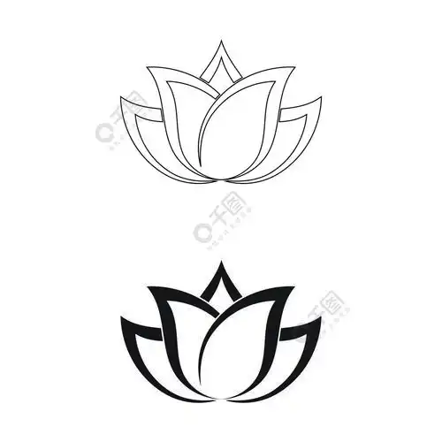 美容矢量花设计标志模板图标