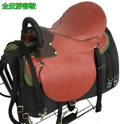 马具用品马鞍子全套牛皮印花游客马鞍大小矮配件骑马马鞍装内蒙古马囅