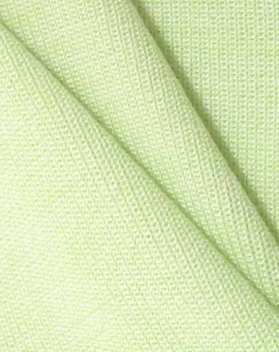 黄绿色简约纯色修身百搭套头毛衣