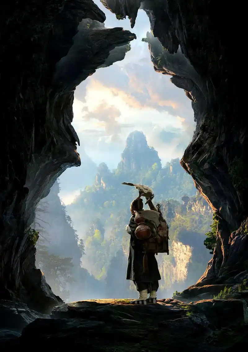 道士下山概念海报