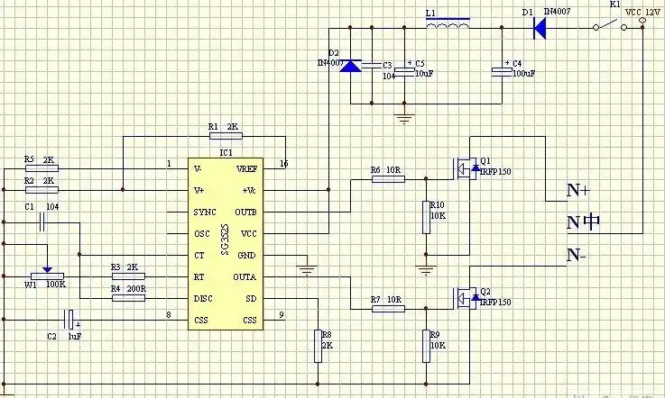 基于sg3525的交流侧电压us的检测电路图