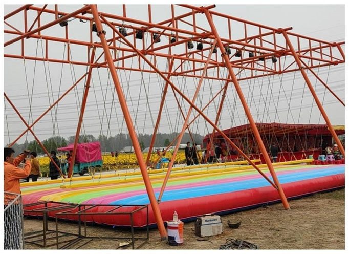 安信游乐设备多人荡秋千项目施工要求无动力网红大秋千适合多场地