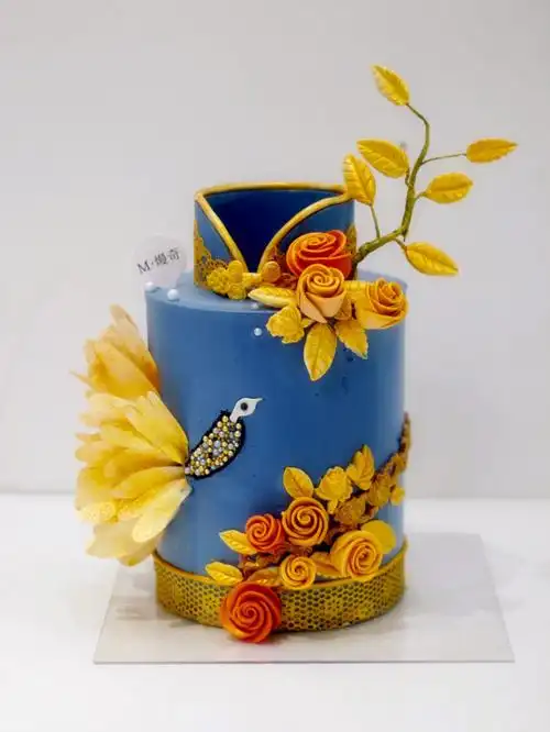 宫廷风旗袍蛋糕中式翻糖旗袍国风翻糖蛋糕