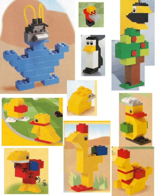 乐高积木图纸-外观-各种鸟禽