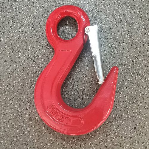 吊钩美式环眼钩货柜勾大开口勾旋转勾g80起重索具吊钩铁钩子钢钩 蓝色