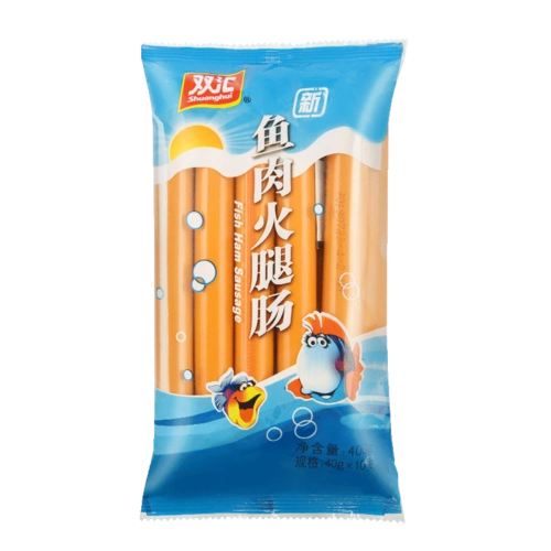 双汇鱼肉火腿肠400g 海鲜风味香肠鱼肉肠休闲零食多省包邮