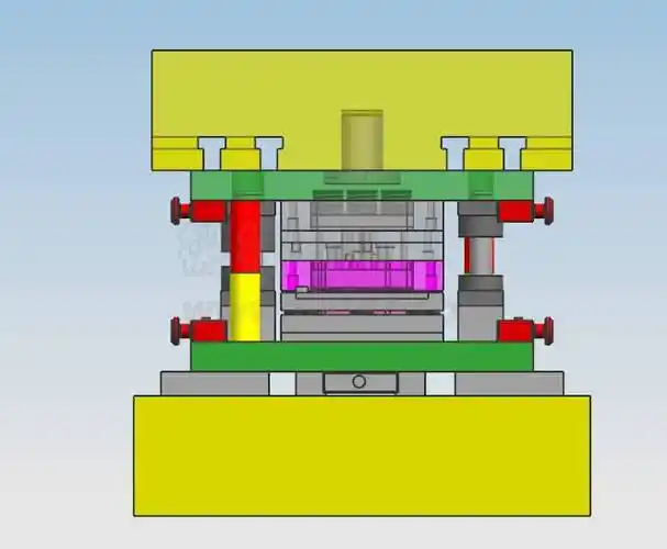 图纸为冲孔模具,钢板模具结构,xt文件,设计精巧,结构简单,各个部件
