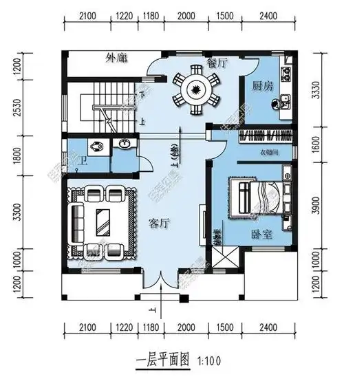 这2套10x11米自建别墅户型,不同风格,你更爱哪套