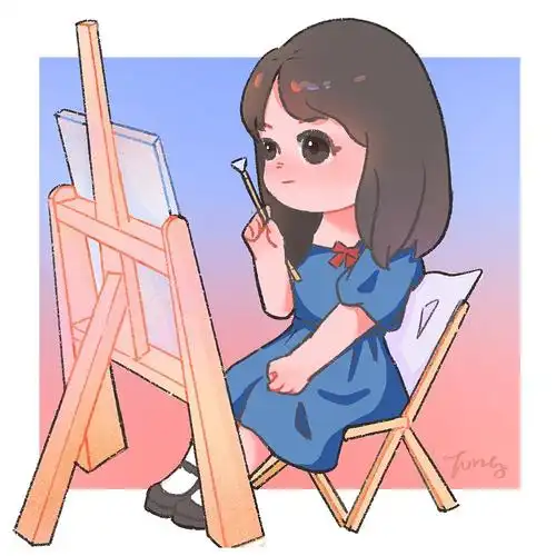 q版小女孩 插画