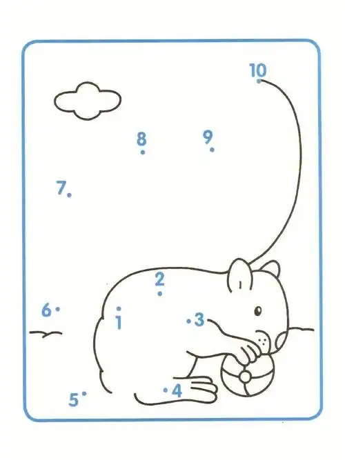 1-10的数字连线画,比较适合小班的孩子们.有需要的可以收藏起来哦