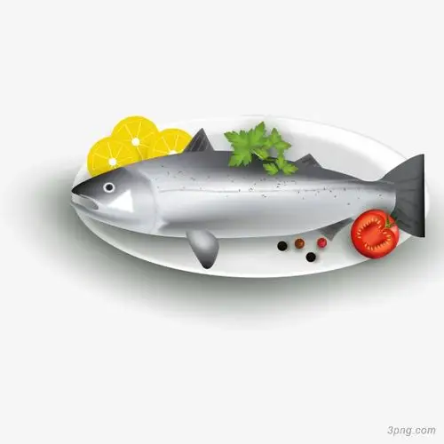 卡通清蒸鱼矢量图下载