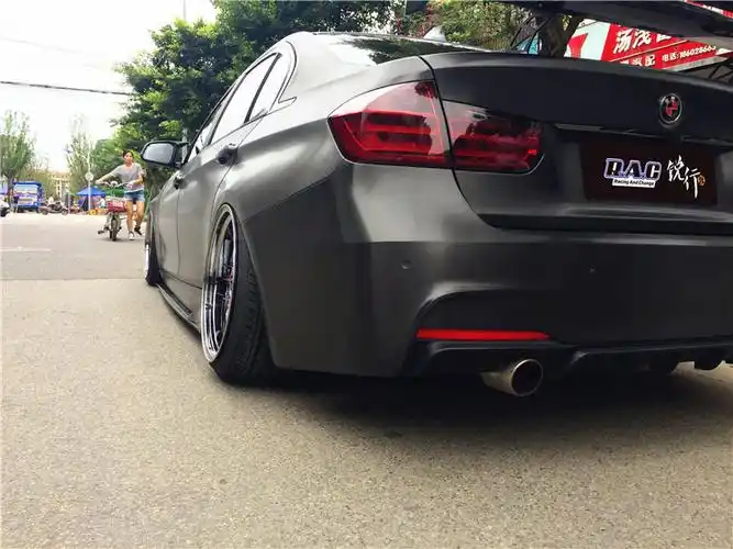 成都锐行宝马320改装气动避震大包围轮毂车身改色