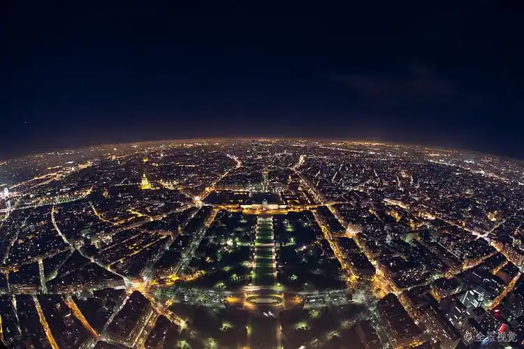 夜景_法国_埃菲尔铁塔_天际线_夜晚_巴黎_惊奇_俯视_漂亮_香榭丽舍