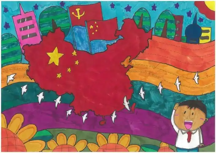 小学生"童心向党 欢庆六一"绘画作品