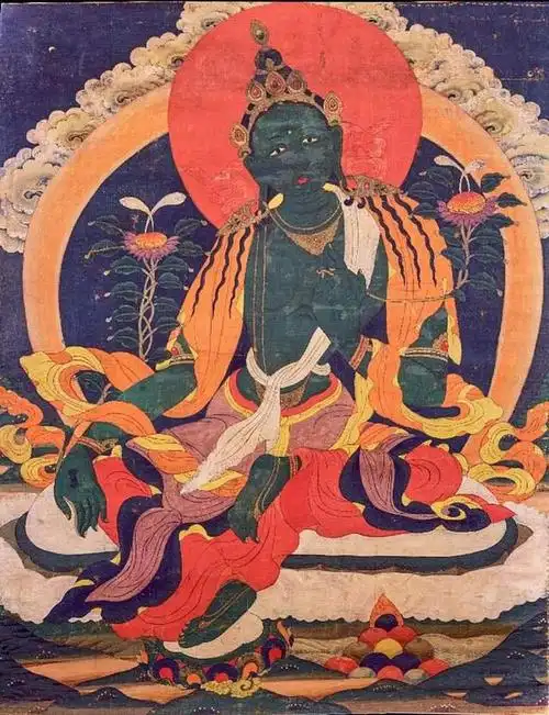 「雪域藏密珍贵」檀香林中的绿度母