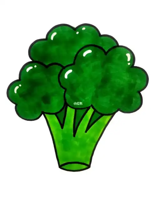 西兰花简笔画蔬菜简笔画