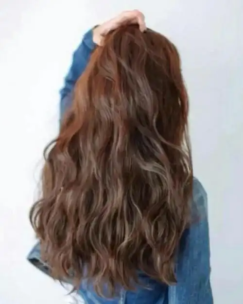 女生 头像 长发 清新 唯美 背影 卷发