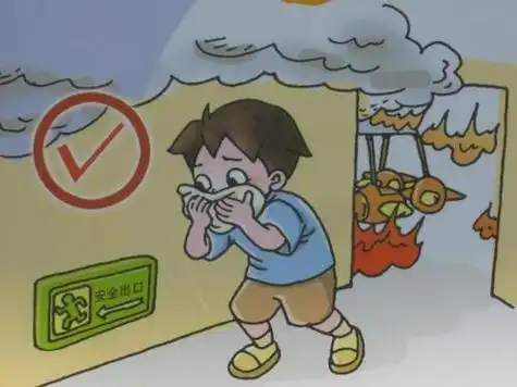 幼儿园火灾逃生简笔画