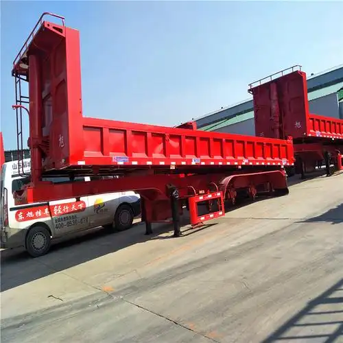 后翻自卸半挂车供应 广旭 后翻自卸运输半挂车厂家 出售后翻自卸半挂