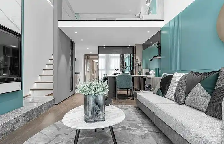 38㎡现代简约风loft公寓复式装修室内设计效果