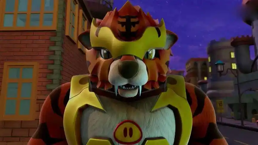 猪猪侠:小猪猪还没有完全认识铁拳虎 被追的跑进地道