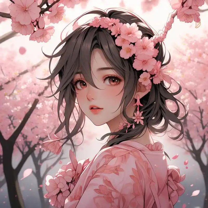 这次给大家带来的是超甜的粉发动漫女生头像～每一款都是精心挑选