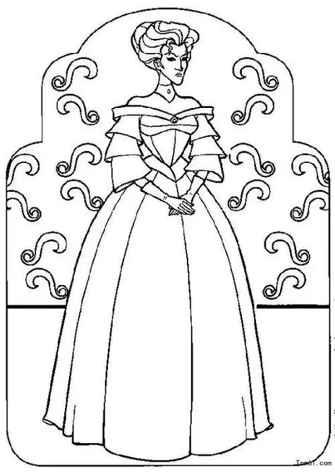 大方的公主简笔画步骤图白雪公主和皇后简笔画画法步骤冰雪王国公主简