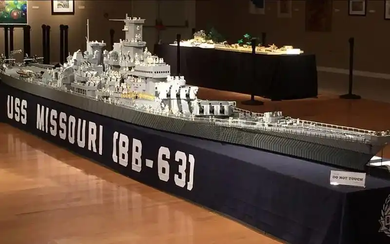 乐高moc作品 第二次世界大战美国密苏里号(bb-63)战舰