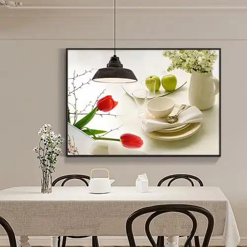 现代简约餐厅装饰画夕厅吃饭饭厅挂画厨房墙壁壁画现代装饰画