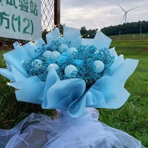 蓝色满天星花语贺卡满天星花语贺卡