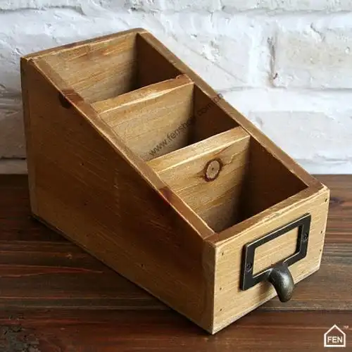 zakka杂货 原木复古做旧梯形收纳盒-堆糖,美好生活研究所