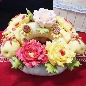 000人付款天猫胶东花饽饽宝宝满月百天周岁生日馒头儿童花馍馍卡通