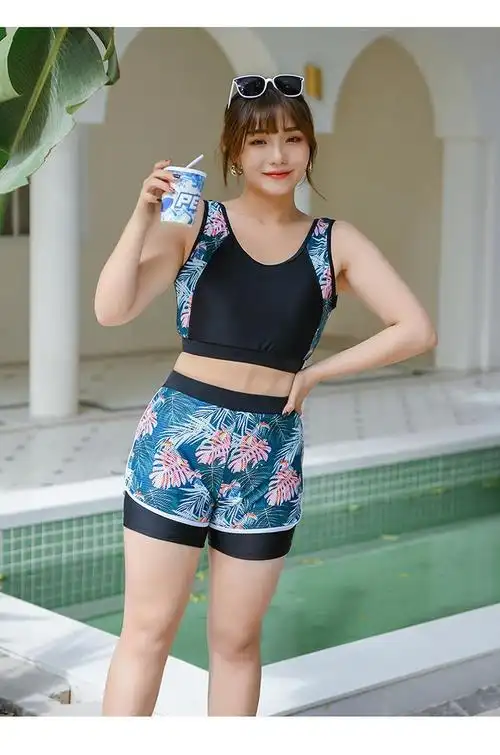 大码泳衣女遮肚200斤胖妹妹特大码显瘦宽松罩衫保守200斤胖mm遮肚大胸