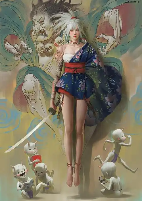 大柠檬的相册-zeen chin插画