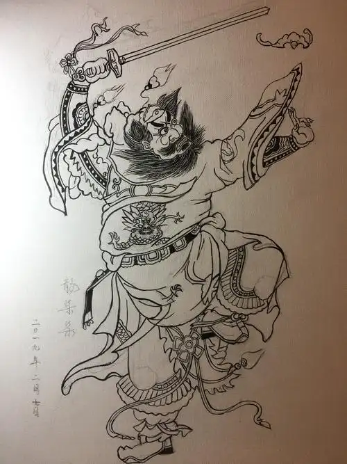 2.28】龙七七画的钟馗纳福