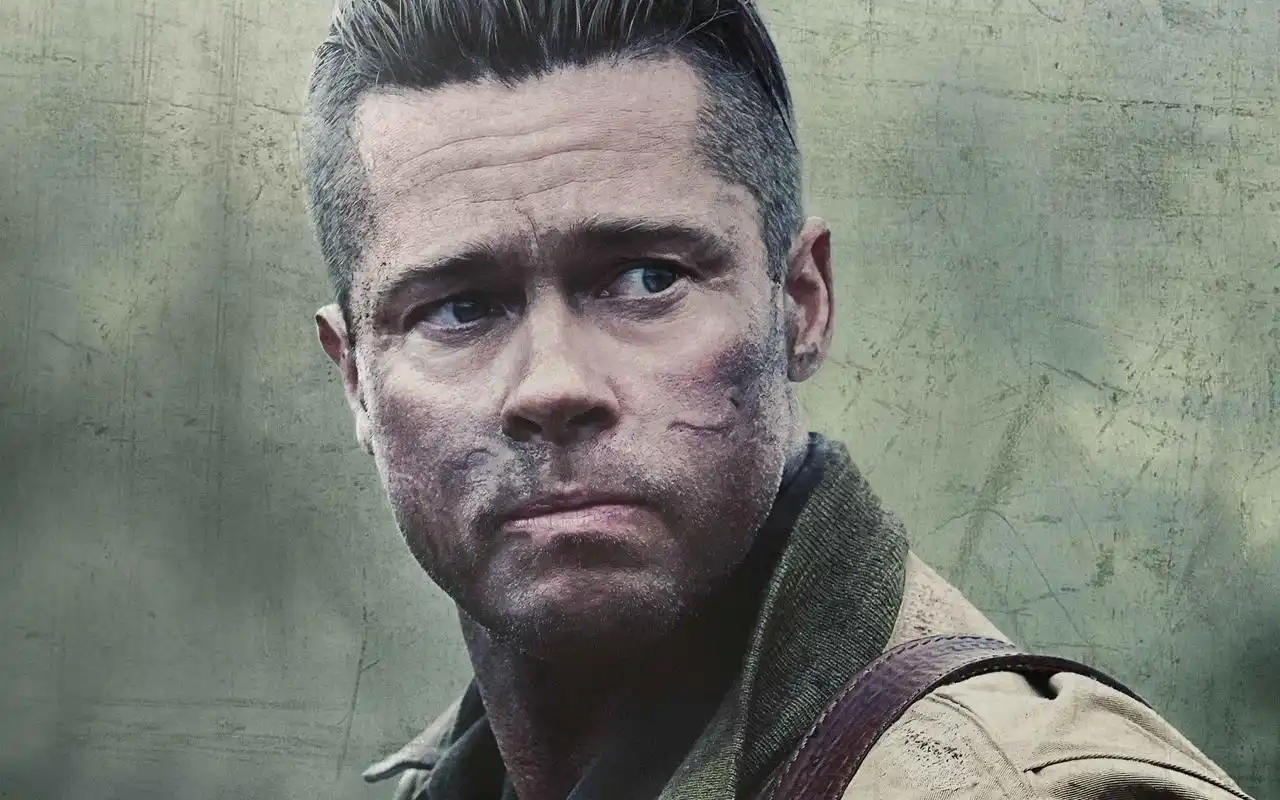 好莱坞电影狂怒布拉德皮特帅气硬汉剧照高清桌面壁纸